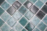 Schwimmbadmosaik Poolmosaik Glasmosaik grn anthrazit changierend Wand Boden Kche Bad Dusche MOS220-P56388