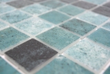 Schwimmbadmosaik Poolmosaik Glasmosaik grn anthrazit changierend Wand Boden Kche Bad Dusche MOS220-P56388