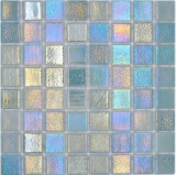 Schwimmbadmosaik Poolmosaik Glasmosaik Pastell grn irisierend mehrfarbig glnzend Wand Boden Kche Bad Dusche MOS220-P55383