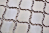 Keramikmosaik Mosaikfliesen altweiss glnzend Wand Boden Kche Bad Dusche MOS13-PAW5