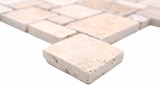 Naturstein Mosaikfliesen Terrasse Travertin beige matt Wand Boden Kche Bad Dusche MOS40-FP46