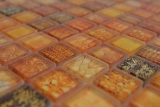 Handmuster Glasmosaik Mosaikfliese orange glnzend Snake Wand Kche Bad Dusche MOS68-WL44_m