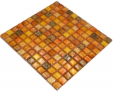 Handmuster Glasmosaik Mosaikfliese orange glnzend Snake Wand Kche Bad Dusche MOS68-WL44_m