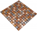 Handmuster Glasmosaik Mosaikfliese hellbraun glnzend Safari Wand Kche Bad Dusche MOS68-WL54_m