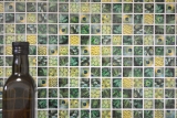 Handmuster Glasmosaik Mosaikfliese grn glnzend Pfau Wand Kche Bad Dusche MOS68-WL84_m