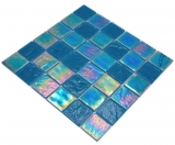 Glasmosaik Mosaikfliese medio flip flop irisierend trkisblau mehrfarbig MOS66-S63-48