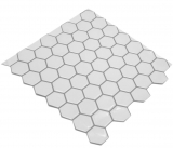 Selbstklebende Mosaik Folie Vinyl Hexagon Optik weiss MOS200-H01