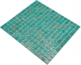 Glasmosaik Mosaikfliese Grn Trkis Kupfer changierend MOS230-G65