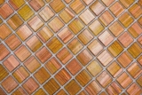 Glasmosaik Mosaikfliese Goldbraun Kupfer MOS230-G34