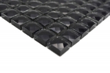 Glasmosaik QUADRAT CRYSTAL GLITZER SCHWARZ MOS130-B824 1 Matte