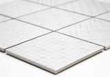 Handmuster Retro Vintage Mosaik Fliese Keramik wei Geo White MOS22B-1401_m