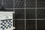 Retro Vintage Mosaik Fliese Wand Keramik schwarz Struktur Wand Bad Kche WC Verkleidung - MOS22B-1403