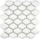 Retro 3D Mosaik Fliese Keramik Diamant Metro wei matt Fliesenspiegel Kche MOS13MD-0111
