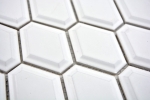 Handmuster Mosaik Fliese Keramik Diamant Metro wei matt Fliesenspiegel Kche MOS13MD-0111_m