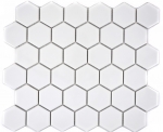 Handmuster Mosaik Fliese Keramik Hexagon wei glnzend Kchenrckwand Spritzschutz MOS11B-0102_m