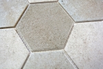 Hexagonale Sechseck Mosaik Fliese Keramik grau XL Zementoptik Kchenfliese WC Badfliese Wandfliese Verblender - MOS11F-0204