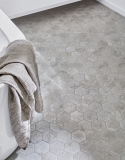 Hexagonale Sechseck Mosaik Fliese Keramik grau XL Zementoptik Kchenfliese WC Badfliese Wandfliese Verblender - MOS11F-0204