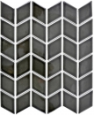 Retro Mosaik Fliese Keramik Diamant schwarz glnzend Welle Kchenrckwand Spritzschutz MOS13DS-0302