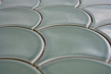 Fcher Mosaik Fliese Keramik Fischschuppen Tropfen pastell petrol Fliese WC Badfliese Kche Wand - MOS13-FS18
