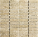 Handmuster Mosaik Fliese Keramik beige Stbchen Steinoptik beige Fliesenspiegel Kche MOS24-STSO67_m