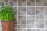 Keramik Mosaik Fliese Natursteinoptik beige sandbraun Struktur Fliesenspiegel MOS16-AISO89