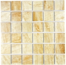 Handmuster Mosaikfliese Natursteinoptik Struktur Travertin beige gelb Wandfliese MOS16-1202_m