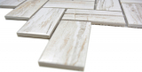 Handmuster Mosaik Fliese Keramik beige Fischgrt Holz hell Fliesenspiegel Kche MOS24-2002_m