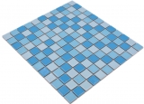 Keramik Mosaik Schwimmbadmosaik Mosaikfliese blau mix glnzend BAD Duschwand MOS18-0406