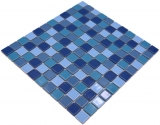 Keramik Mosaik blau grn trkis glnzend Mosaikfliese Fliesenspiegel MOS18-0408