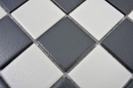 Keramik Mosaik Fliese Schachbrett Mosaik RUTSCHEMMEND RUTSCHSICHER schwarz wei MOS14-0103-R10