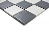 Keramik Mosaik Fliese Schachbrett Mosaik RUTSCHEMMEND RUTSCHSICHER schwarz wei MOS14-0103-R10