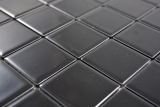 Keramik Mosaik Fliese schwarz hochglanz Fliesenspiegel Kchenrckwand MOS16B-0301