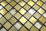 Mosaik Fliese Aluminium Glasmosaik gold Fliesenspiegel Kchenrckwand MOS49-A307