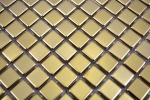 Handmuster Mosaik Fliese Edelstahl gold Gold Stahl gebrstet Fliesenspiegel Kche MOS129-0707_m