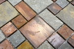 Handmuster Mosaik Fliese Kupfer grau rost kupfer Kombination Fliesenspiegel Kche Stein MOS47-595_m