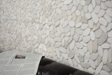 Flukiesel Steinkiesel geschnitten creme hellbeige Fliesenspiegel Duschtasse Wand Kche Bad - MOS30-IN14