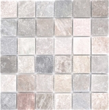 Quarzit Naturstein Mosaik Fliese beige grau Wand Boden Dusche Kchenrckwand Fliesenspiegel - MOS36-0204