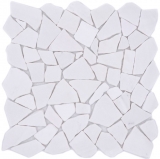 Mosaik Bruch Marmor Naturstein Polygonal wei Wandverblender Fliesenspiegel Wandfliese Kchenfliese - MOS44-0102