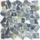 Mosaik Bruch Marmor Naturstein Polygonal grau-grn anthrazit Fliesenspiegel Wandfliese Kchenfliese - MOS44-0208