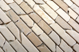 Mosaik Marmor Naturstein Verbund Stbchen cremewei Brick Fliesenspiegel Spritzschutz Kchenfliese - MOS40-0102