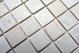 Marmor Mosaik Fliese Naturstein creme hellbeige elfenbein Fliesenspiegel Kche Bad WC - MOS42-0104