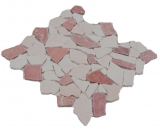 Mosaik Bruch Marmor Naturstein rot beige Polygonal Rosso Verona Spritzschutz Fliesenspiegel Wand Kche - MOS44-1002