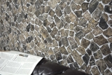 Mosaik Bruch Marmor Naturstein beige dunkelbraun Polygonal Castanao Spritzschutz Wandfliese Kche Bad - MOS44-30-180