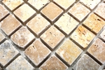 Travertin Mosaikfliesen Terrasse Wand Boden Naturstein beige braun goldbraun Fliesenspiegel Duschtasse Duschwand Kche - MOS43-46380