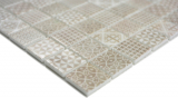 Handmuster Retro Vintage Mosaik Fliese ECO Recycling GLAS ECO beige patchwork MOS145-P-50_m