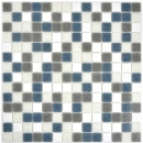 Handmuster Mosaikfliese Glas wei grau metallic Wandfliesen Badfliese Duschrckwand Fliesenspiegel MOS210-P001625_m