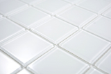 Mosaikfliese Glasmosaik superweiss BAD WC Kche WAND Mosaikmatte MOS69-0101