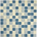 Handmuster Mosaikfliese Transluzent Glasmosaik Crystal weimetallic silbermetallic grau MOS63-0122_m