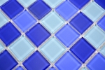 Mosaik Fliesen Glasmosaik blau hellblau Schwimmbadmosaik Poolmosaik MOS63-0405