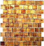 Glasmosaik Mosaikfliesen Milchglas gold gelb braun klar matt gefrostet MOS68-CF45